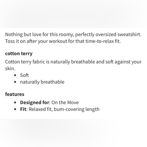 NWOT Lululemon Perfectly Oversized Crew - Picture 8 of 9